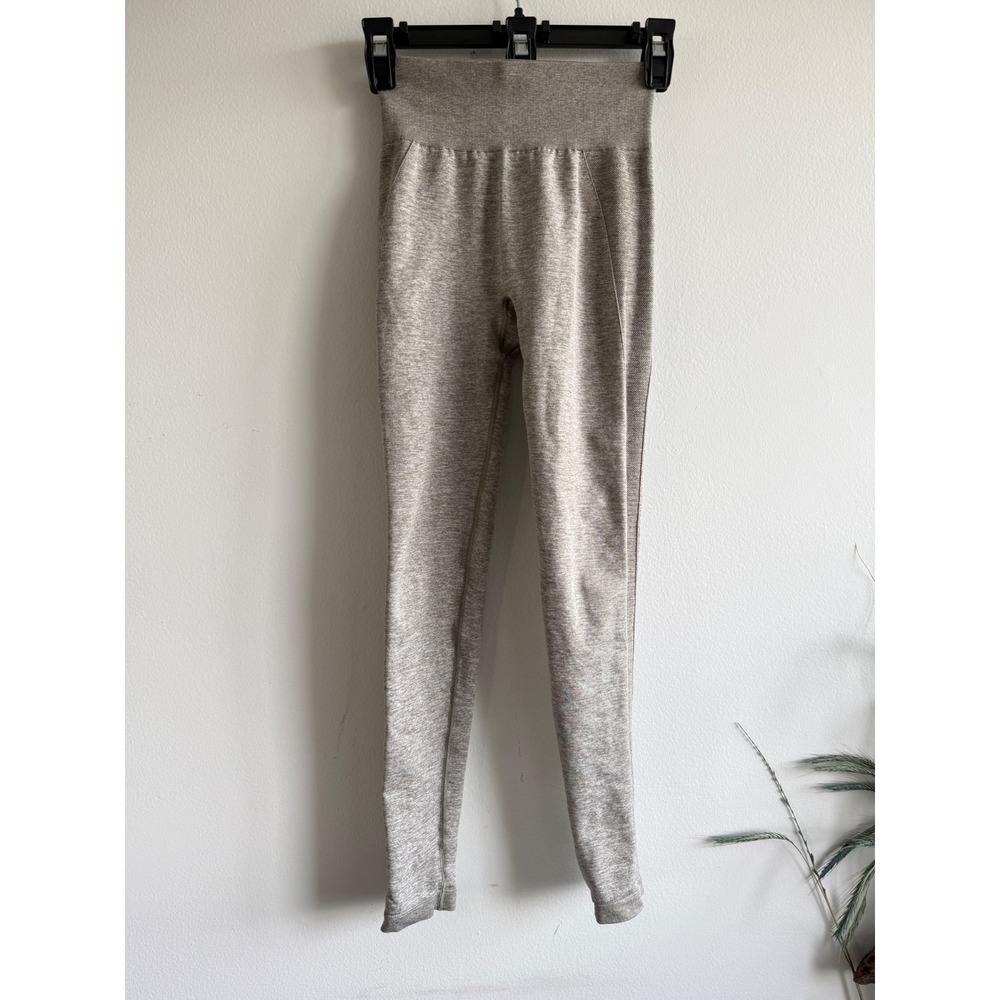 Gymshark Seamless High Waisted Leggings Light Grey Marl‎ Size S